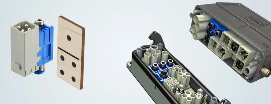 モジュラー式産業用コネクタにモジュラー性を高めた新型モジュールHan-Modular® Dominoを追加 